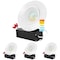 Luxrite 4 Inch Trimless LED Recessed Plaster Downlights 5 CCT Options 2700K-5000K 15W 1000LM Dimmable 4-Pack LR24920-4PK - alternate 1